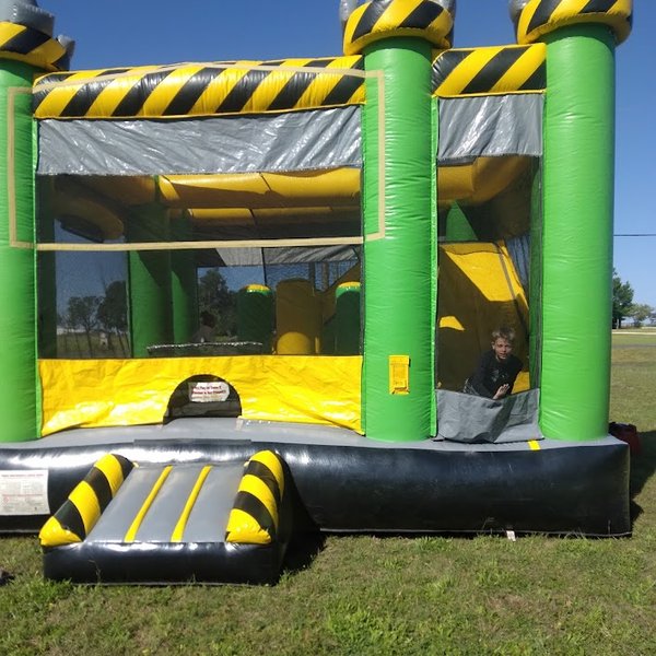 Green hazard bounce house rental Hutto TX 78634