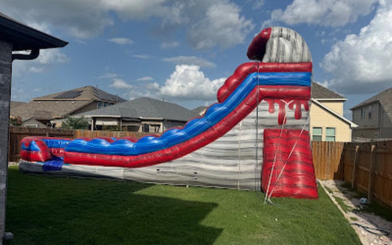 Single lane inflatable water slide rental Hutto TX 78634